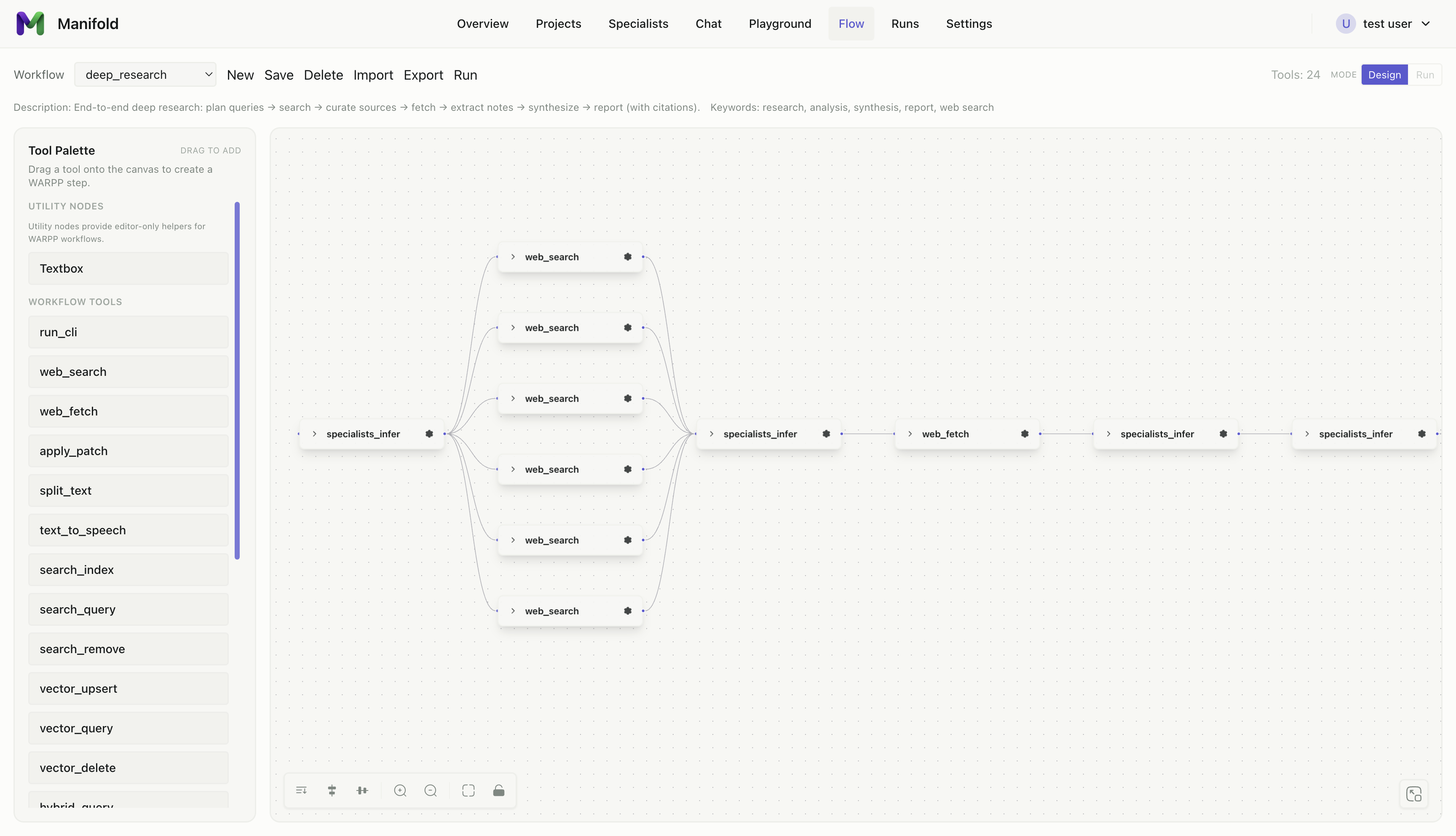 Workflow canvas screenshot